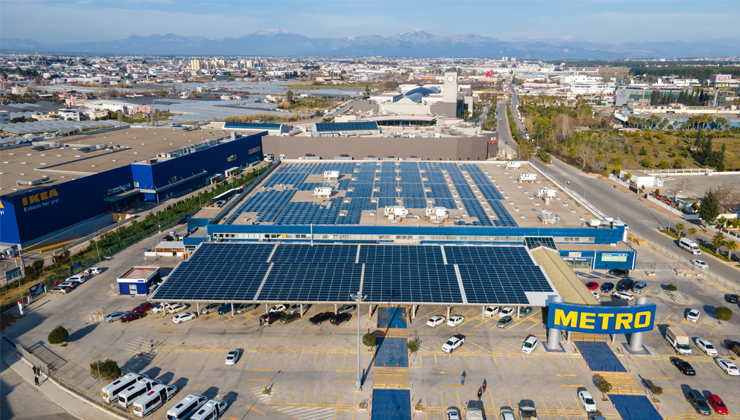 Metro Türkiye’nin 15 mağazasında elektrik ihtiyacını güneş enerjisi karşılıyor